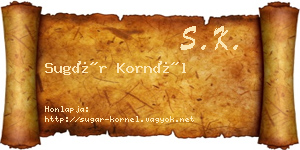 Sugár Kornél névjegykártya